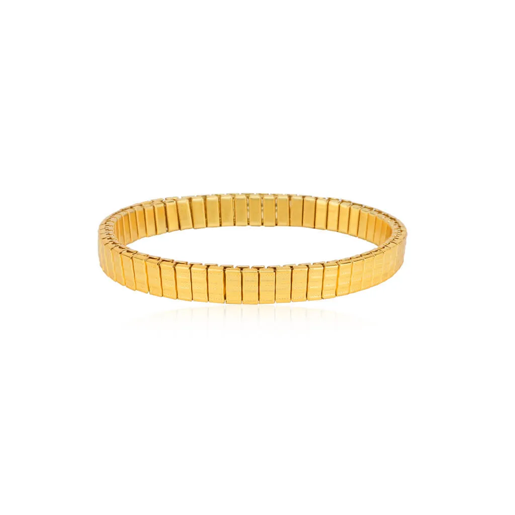 Solar Sleek Expandable 18K Gold Plated Bangle