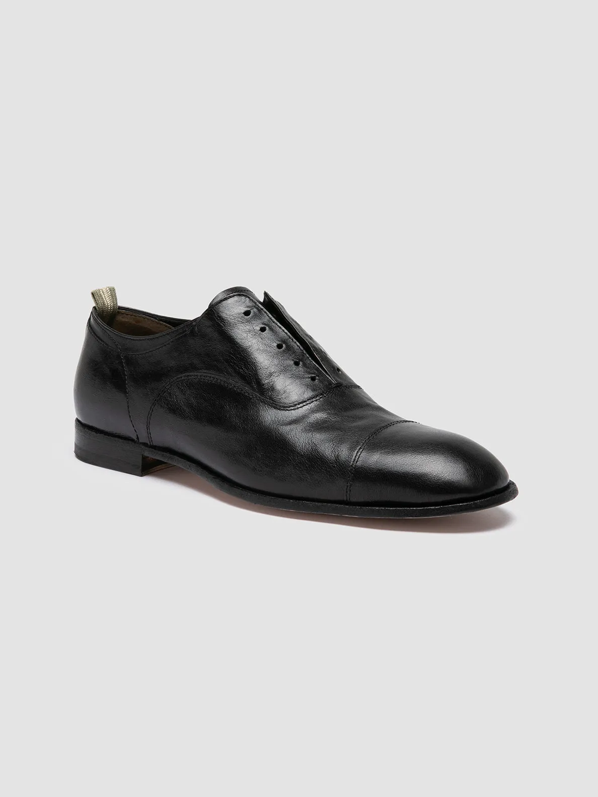 SOLITUDE 003 - Black Leather Oxford Shoes