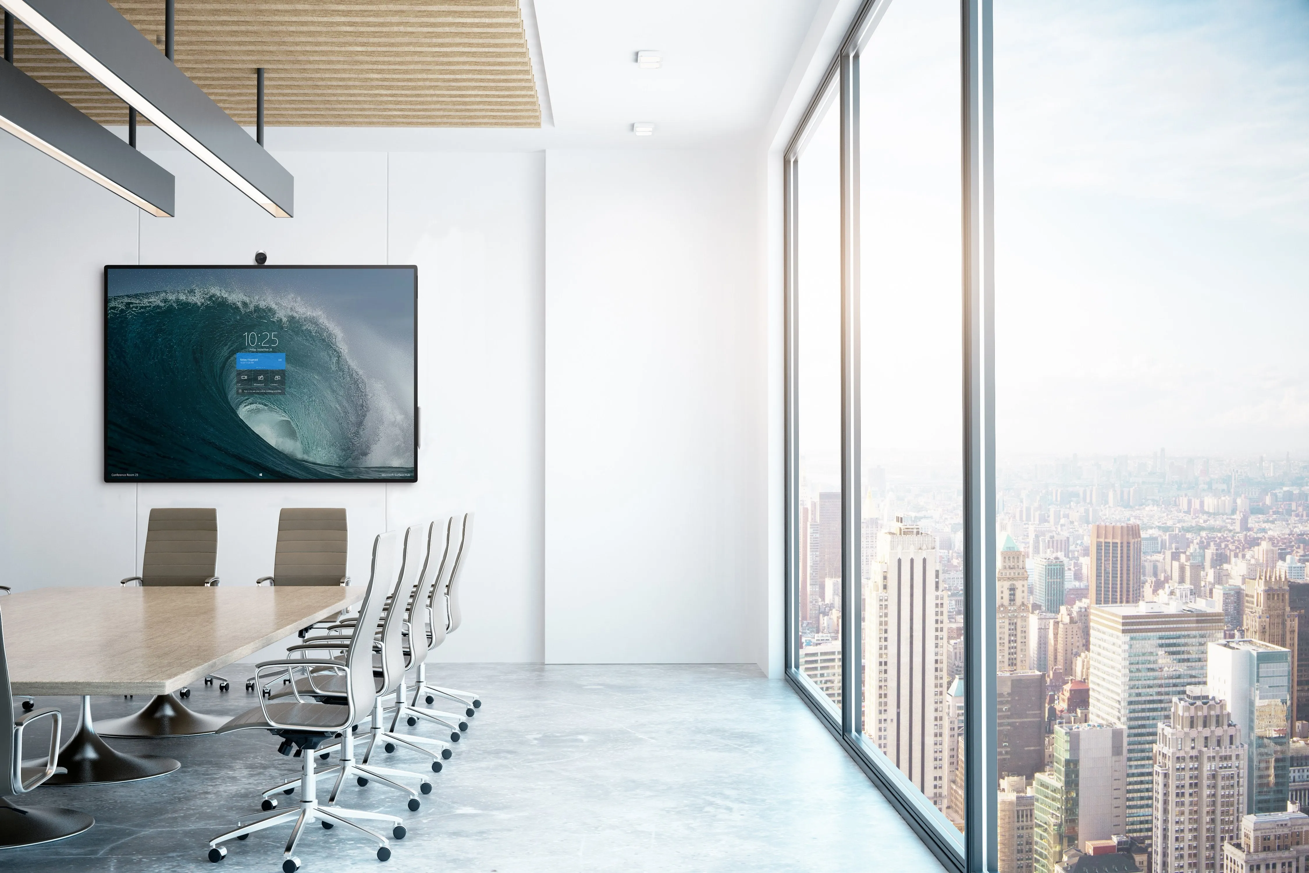 Support mural à plat pour les écrans Microsoft® Surface Hub 2s & 3 de 50"