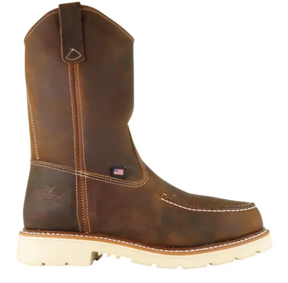 Thorogood American Heritage – 11″ Trail Crazy Horse Safety Toe – Moc Toe Pull-on Wellington