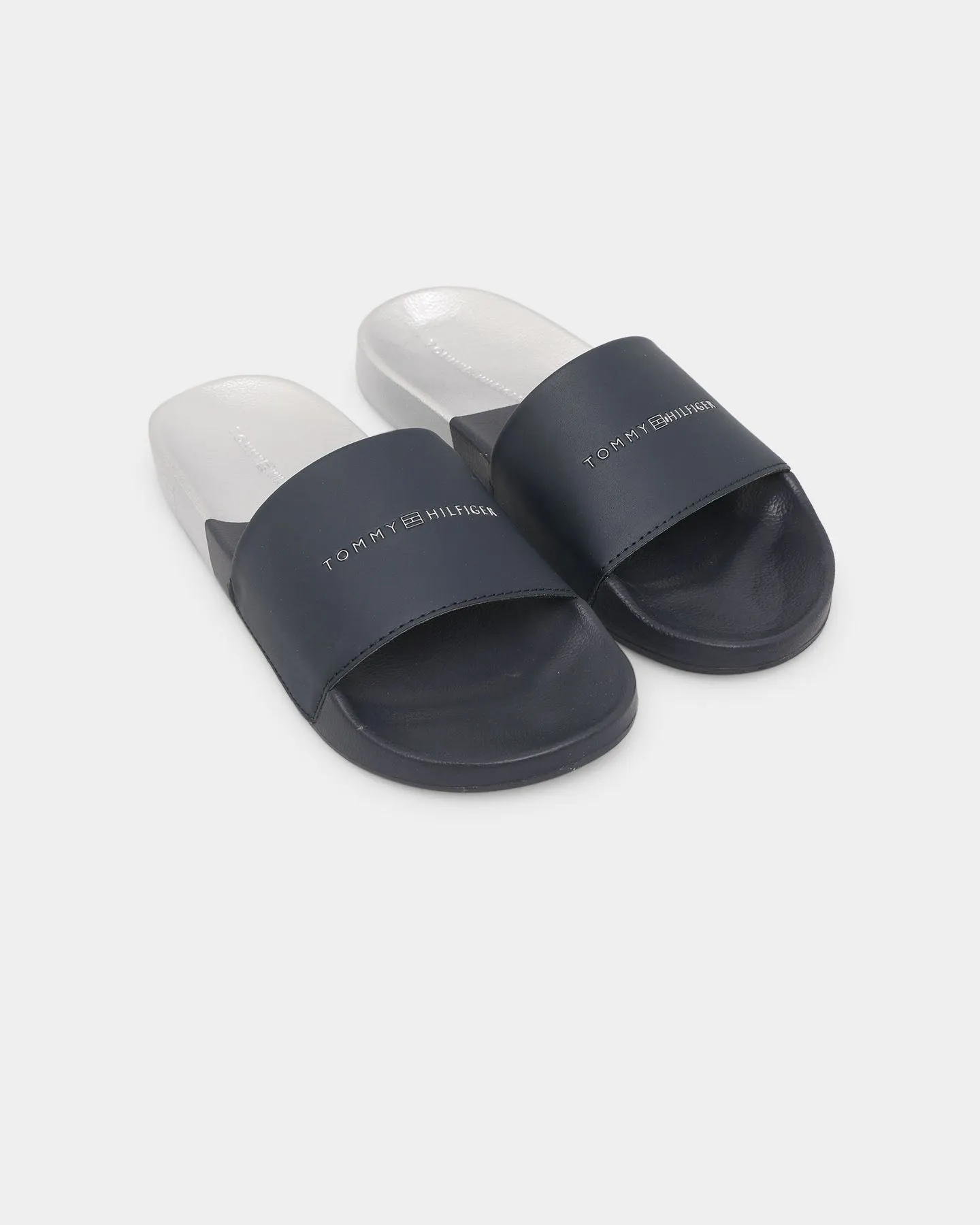 Tommy Jeans Women's TH Metallic Pool Slides Desert Sky