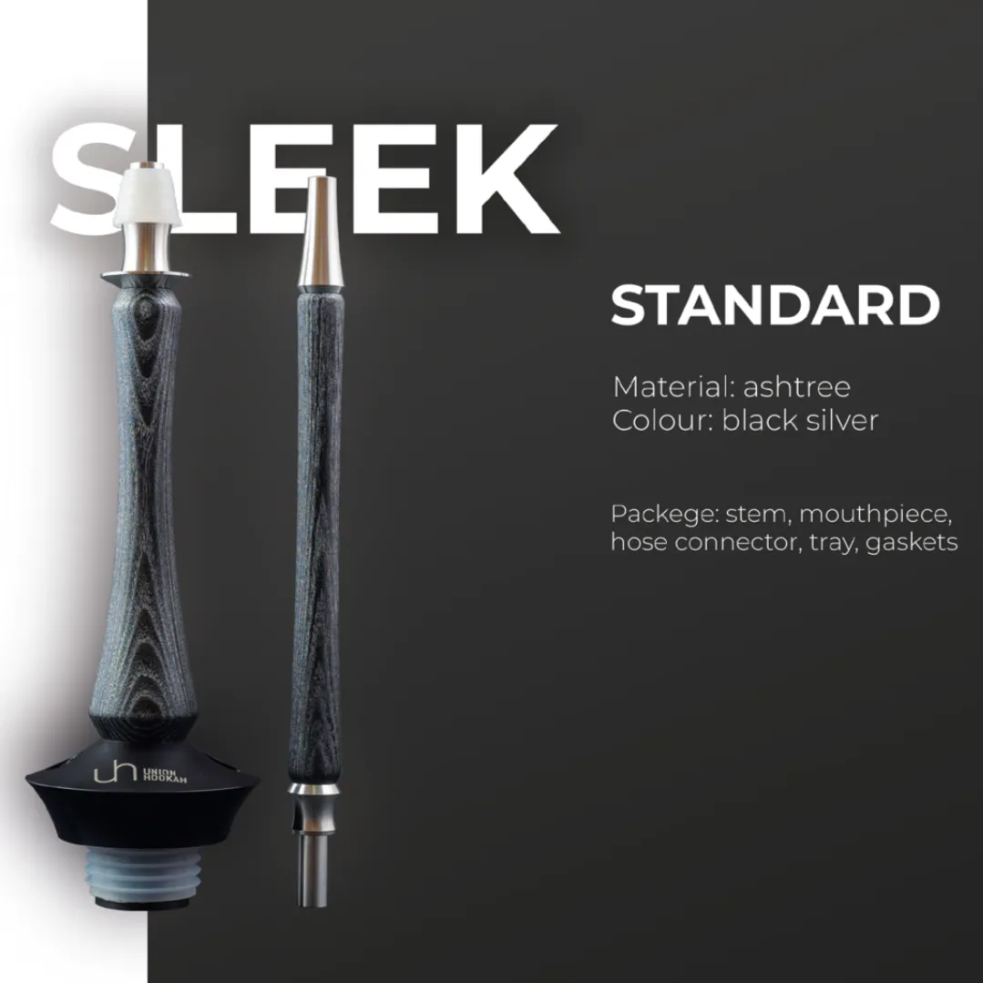 Union Hookah SLEEK - Standard Black & Silver