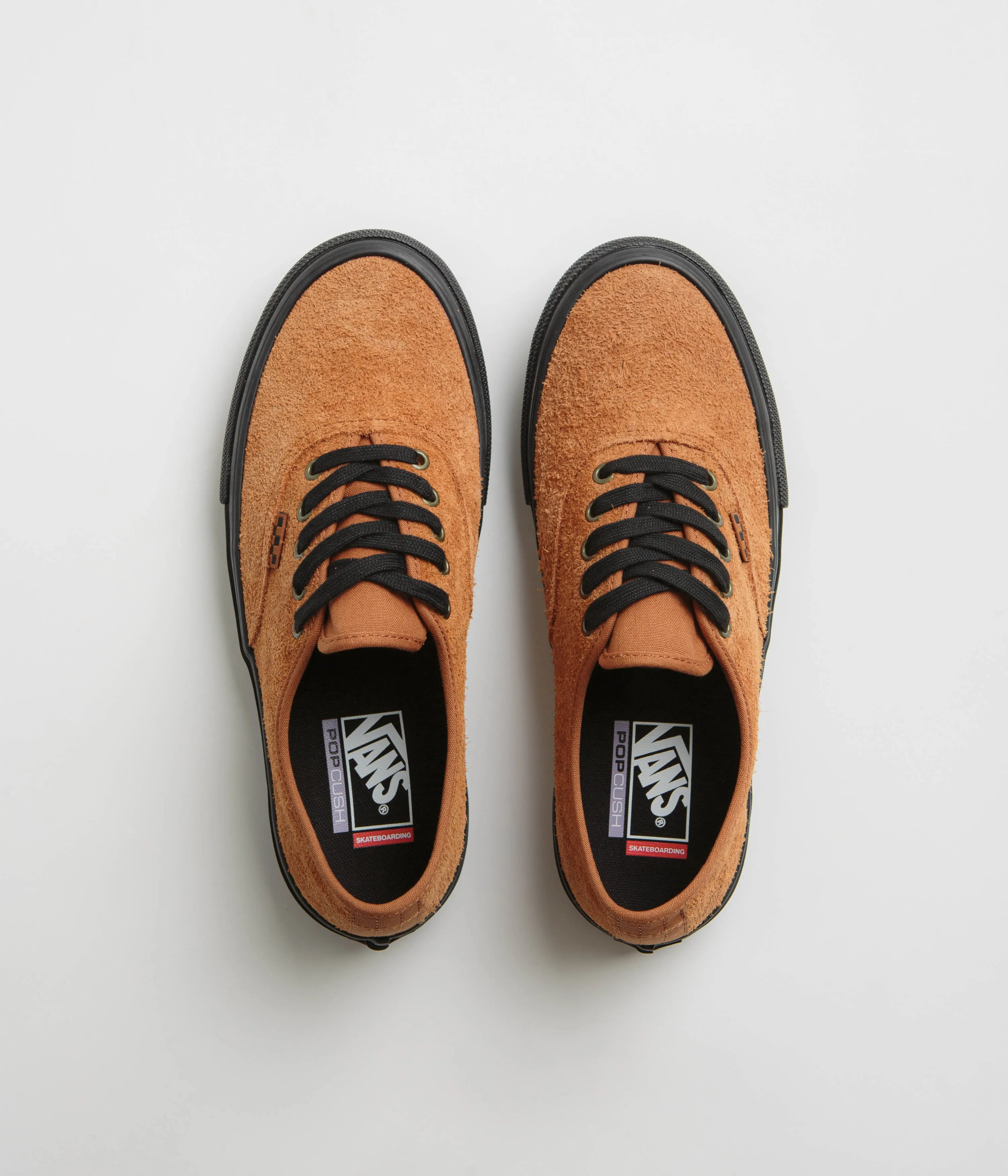 Vans Skate Authentic Shoes - Hairy Suede Black / Rust