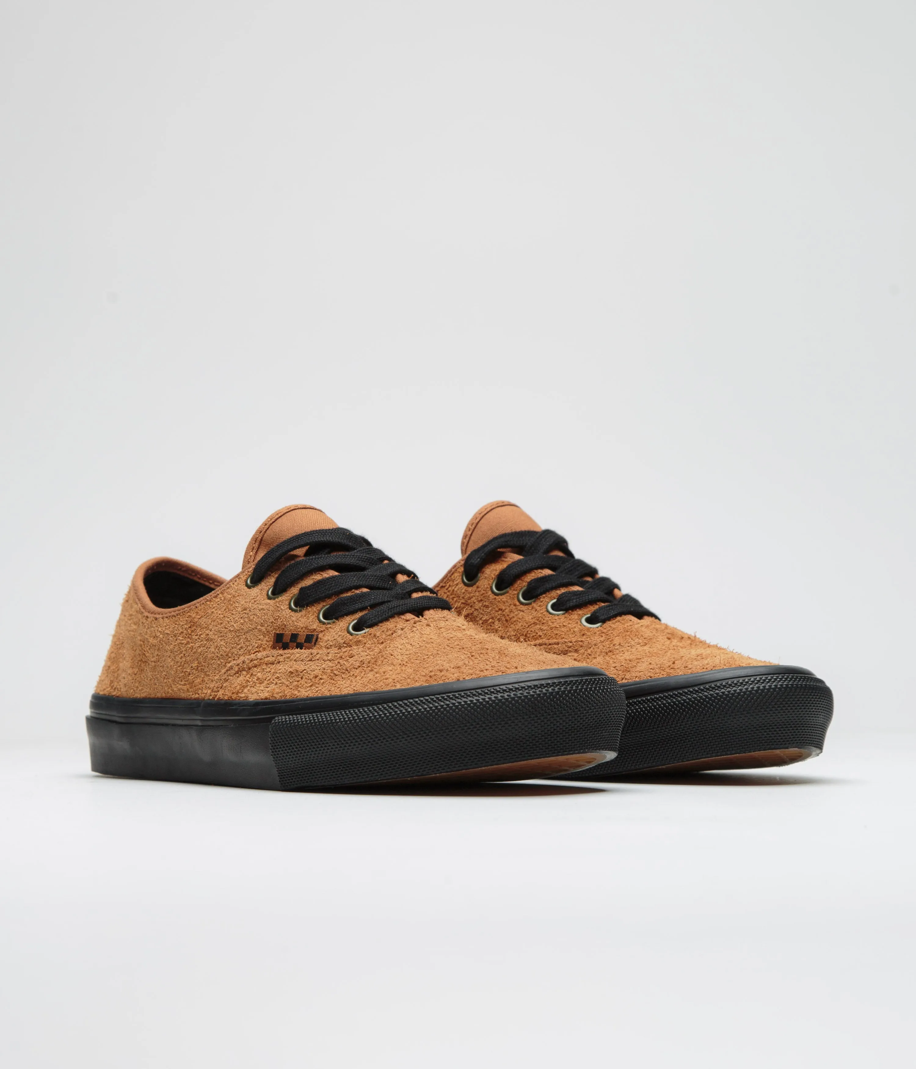 Vans Skate Authentic Shoes - Hairy Suede Black / Rust