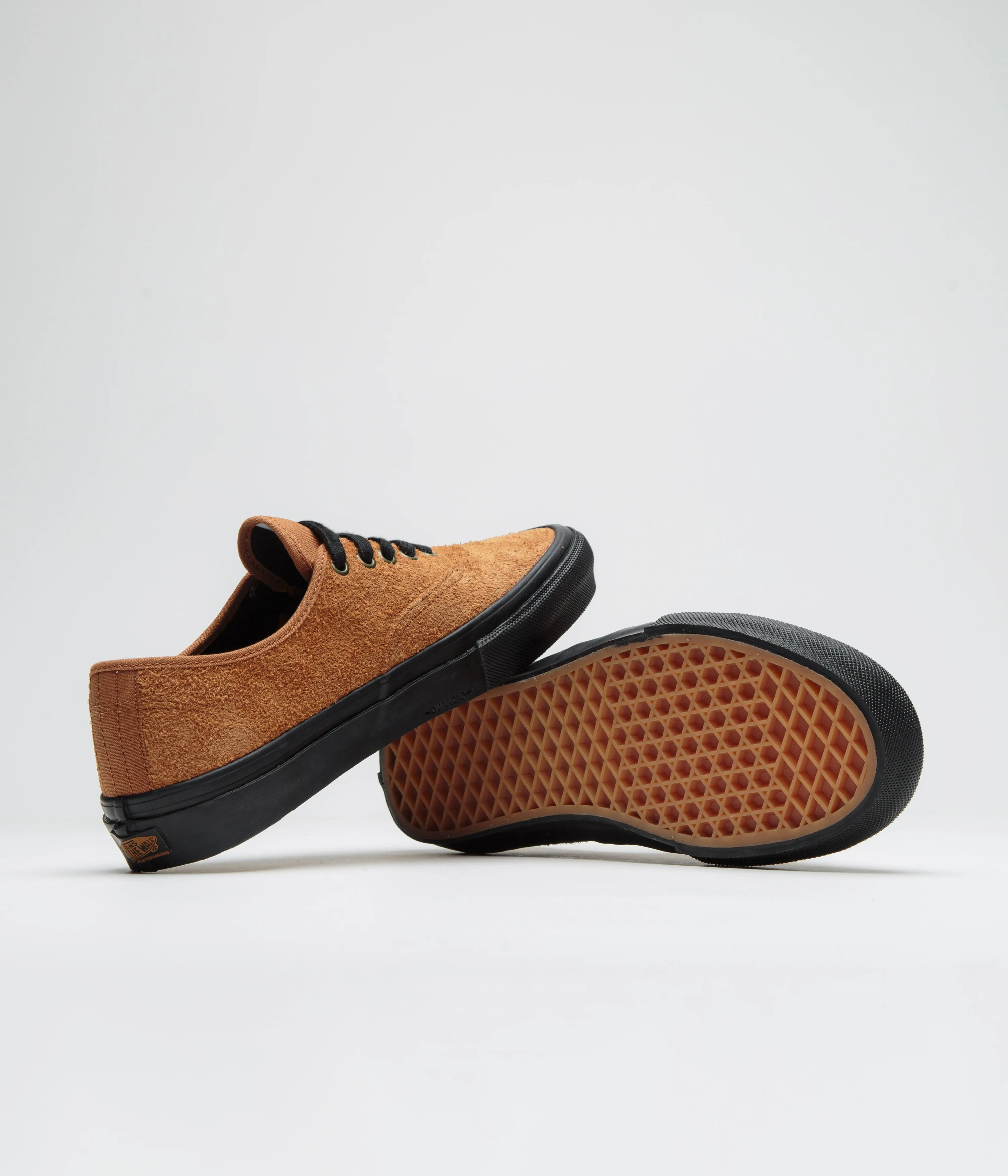 Vans Skate Authentic Shoes - Hairy Suede Black / Rust