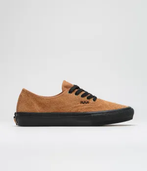 Vans Skate Authentic Shoes - Hairy Suede Black / Rust