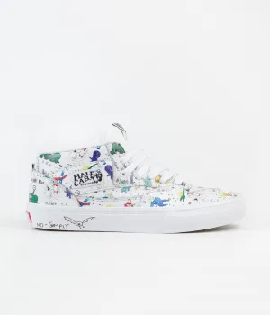 Vans Skate Half Cab Shoes - (No Comply x Daniel Johnston) White / Multi