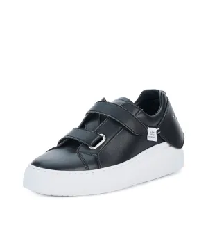 Velcro Strap Tennis Sneakers - Black