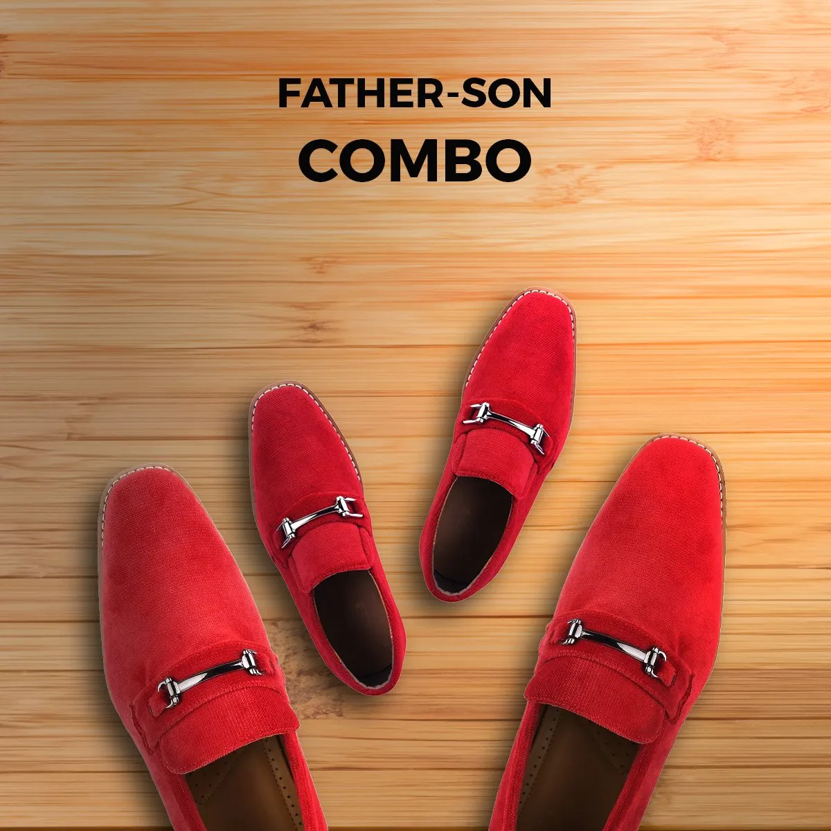 Welkar & Rachal Father Son Red Combination Shoes