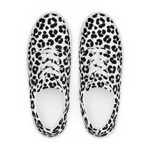 White Leopard Women’s lace-up canvas shoes