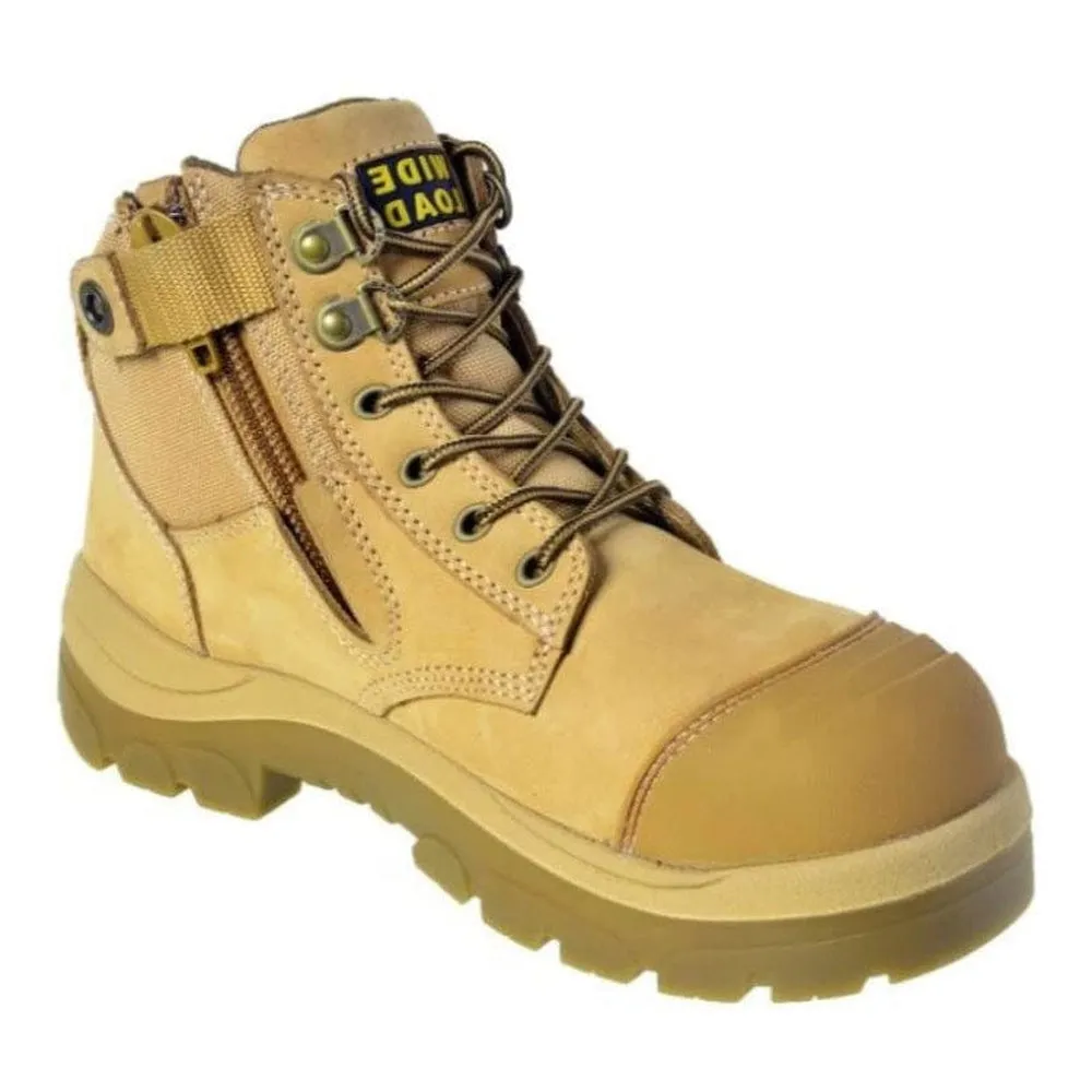 WideLoad 690WZ Wide Fit Safety Boot - Zip - Tan- 6E Fit