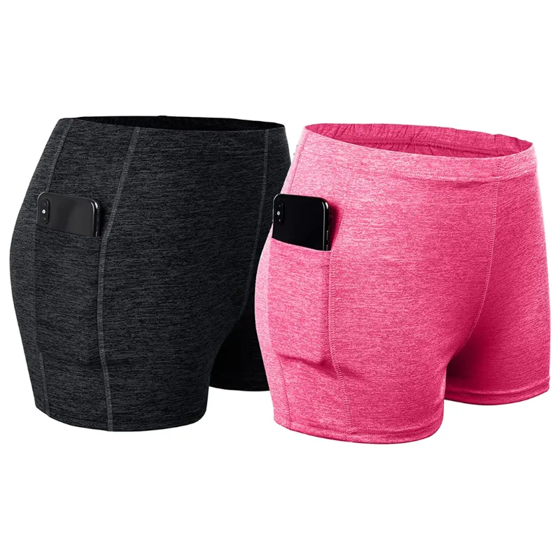 Women's 2 Pack Seamless High Waist Workout Yoga Shorts