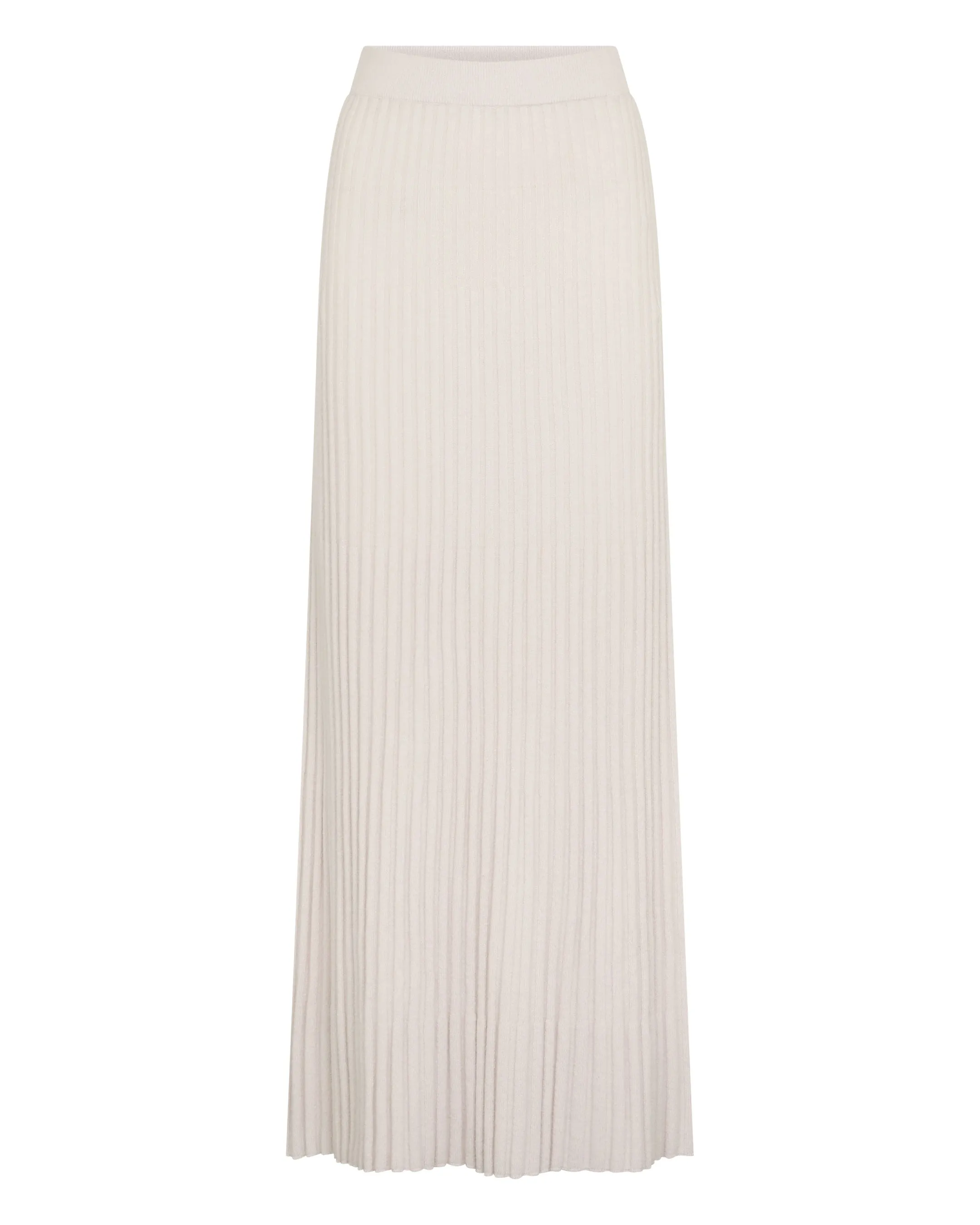 Women's Maxi Rib Cashmere Skirt Frost White