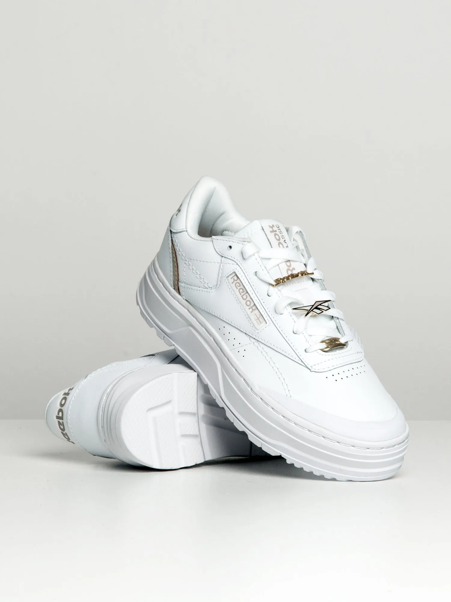 WOMENS REEBOK CLUB C DOUBLE GEO SNEAKERS - CLEARANCE