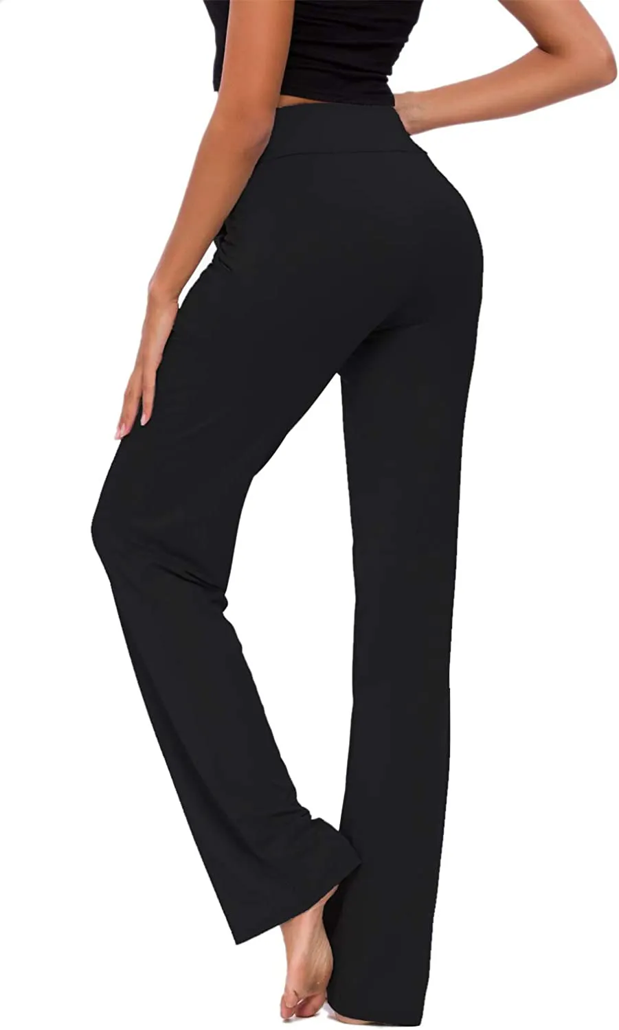 Womens Yoga Pants with Pockets Straight-Leg Loose Comfy Modal Drawstring Lounge Running Long Active Casual Sweatpants